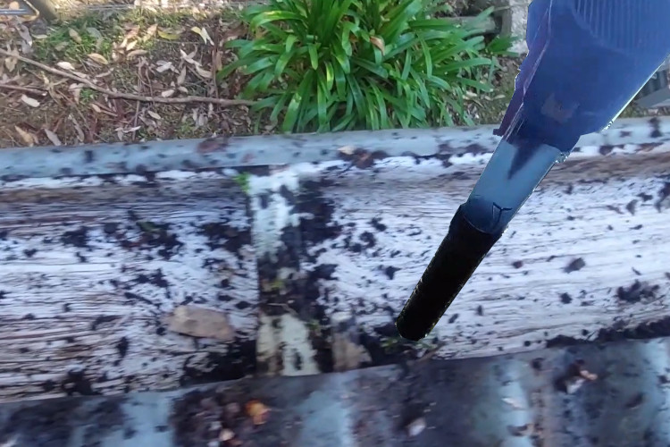 
narooma gutter cleaner relies on a blower to ensure the elimination of small debris from guttering.