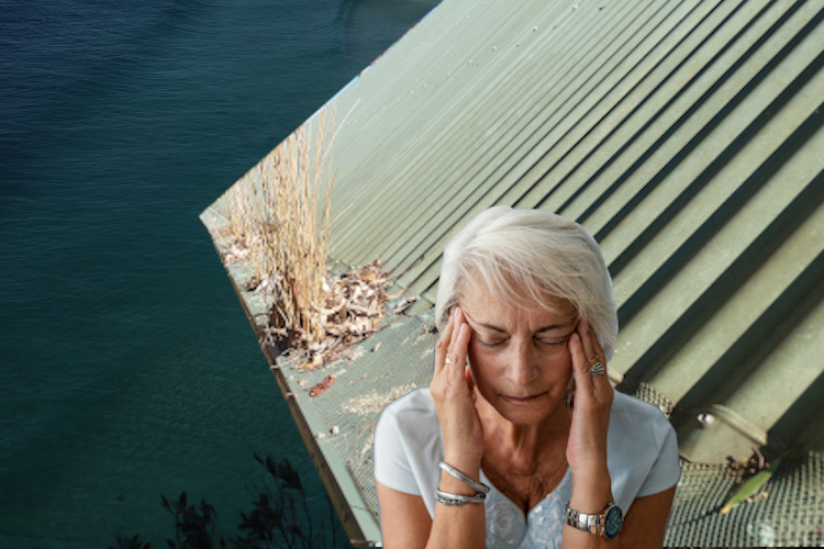 
Disappointed Woman Reacts to Gutter Guard Failure in narooma